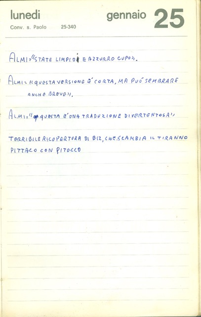 25 gennaio 73
